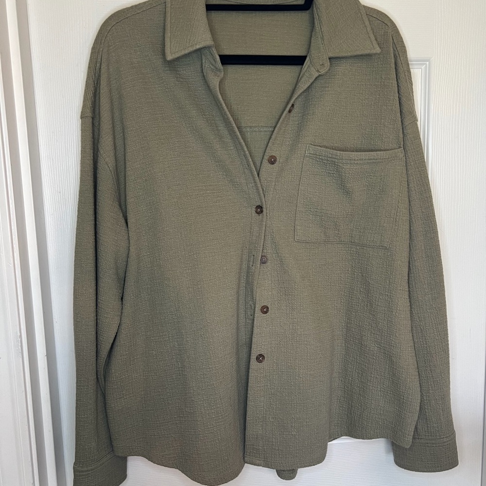 OAK + FORT Sage Green Shirt